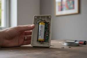 Alarme Daitem : changement de pile facile