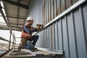 Pose de rive contre mur bac acier : étapes et conseils