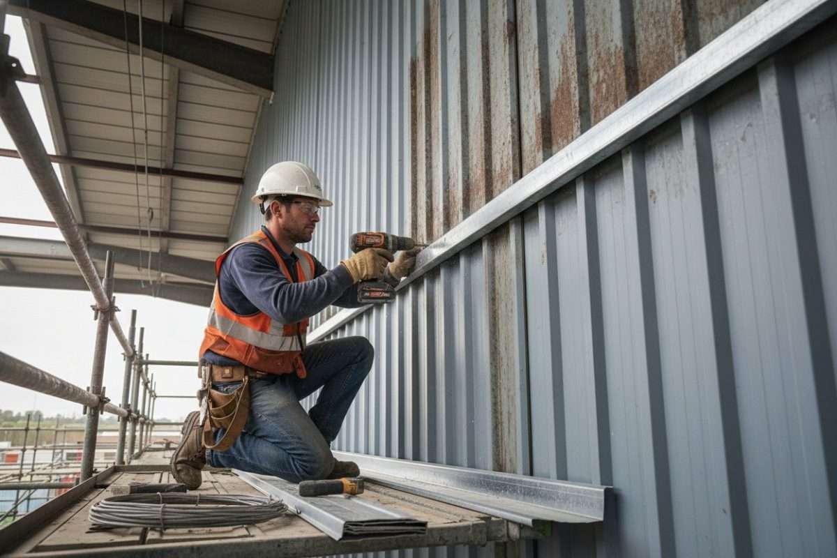 Pose de rive contre mur bac acier : étapes et conseils