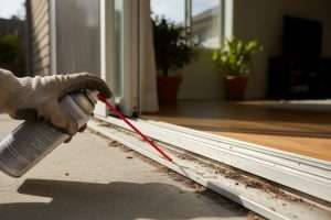 Comment lubrifier un rail de baie coulissante ?