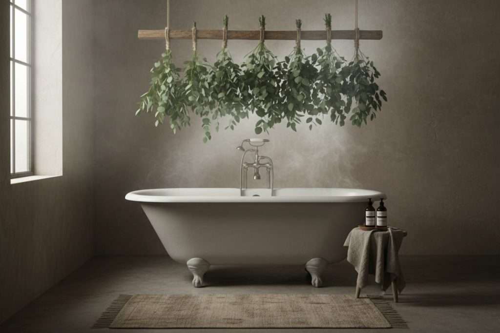 Eucalyptus en salle de bain : le secret d’un spa à domicile