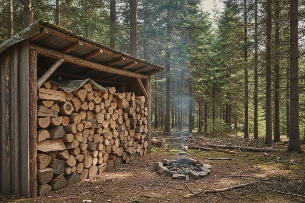 Plan abri bûches gratuit : construire le vôtre facilement