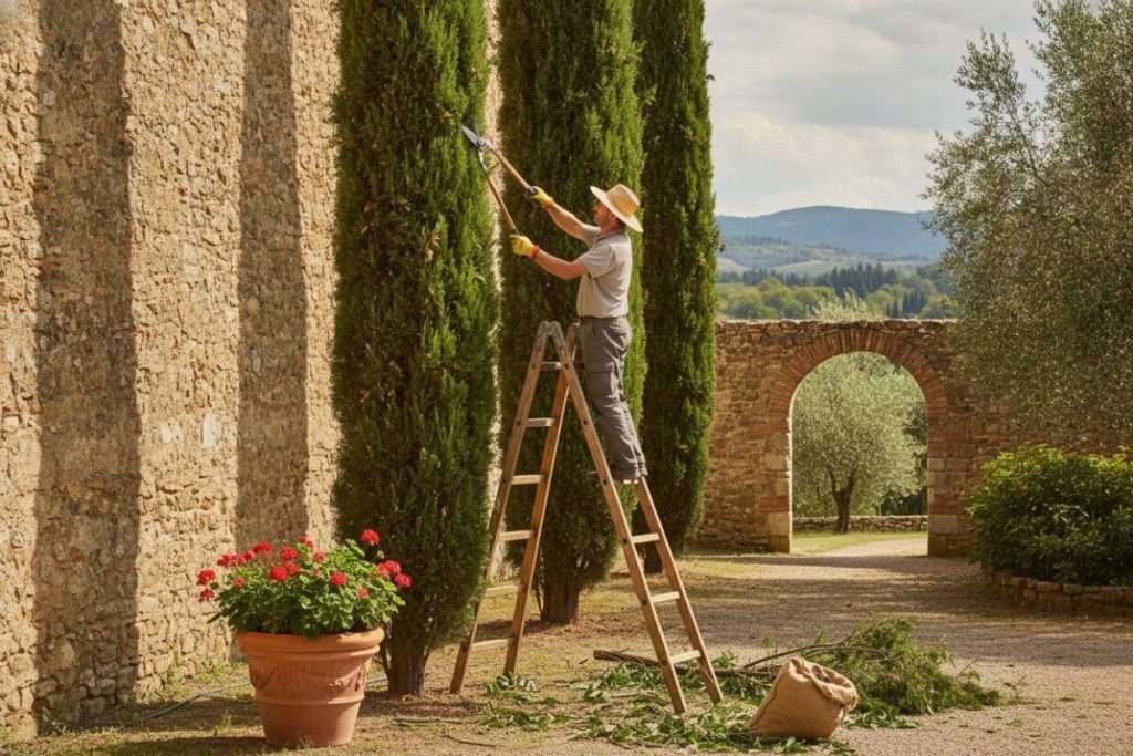 Tailler un cyprès trop haut : gestes et astuces pour le rajeunir